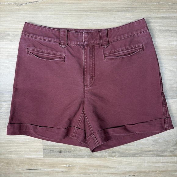 J. Crew Faded Burgundy Chino Shorts, Size 0 - Picture 1 of 4